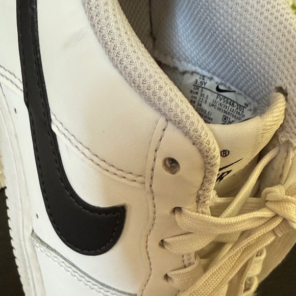 Nike Air Force 1 White and Black Sneakers - Picture 7 of 8